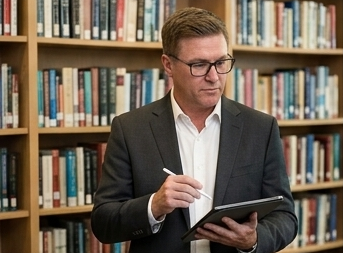 Darrin Cates in the Library